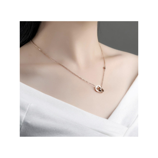 The Dezzy Factory Twinny ketting | rosé 2400085 large