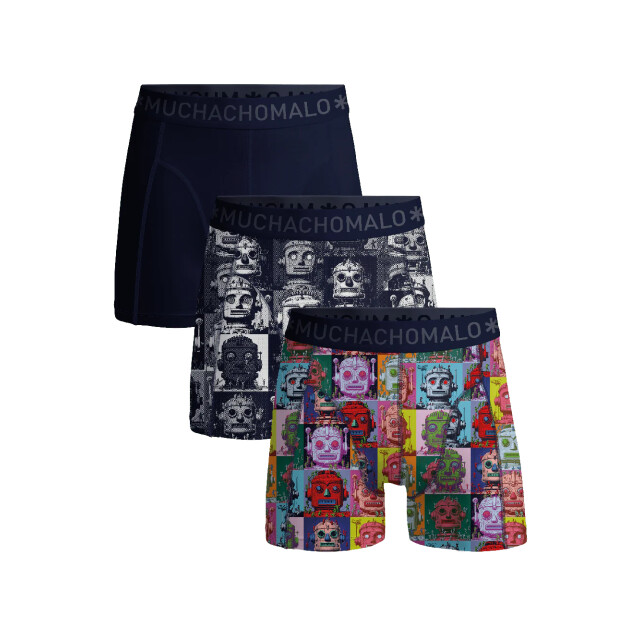 Muchachomalo Heren 3-pack boxershorts U-ROBOTHEADS1010-01 large