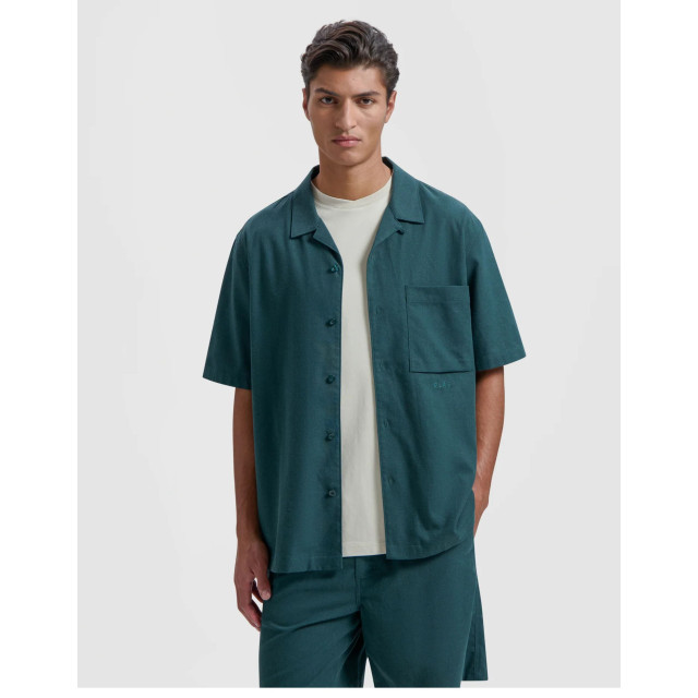Olaf Hussein Linen camp shirt ss korte mouw overhemden m200301 M200301 large