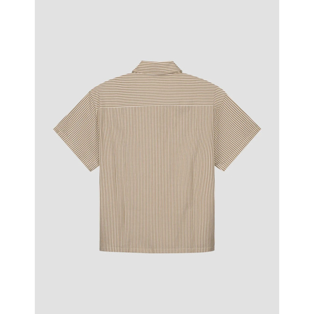 Olaf Hussein Boxy seersucker stripe shirt ss korte mouw overhemden m200303 M200303 large