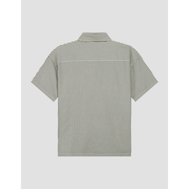 Olaf Hussein Boxy seersucker stripe shirt ss korte mouw overhemden m200303 M200303 large