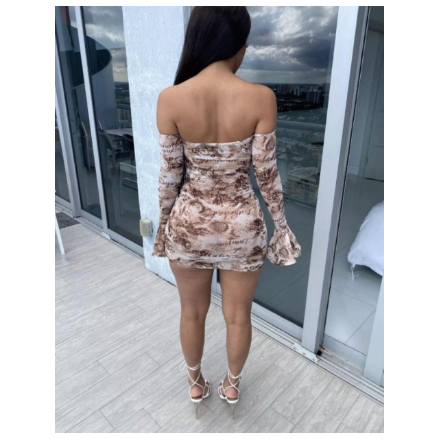 The Dezzy Factory Off shoulder jurk | printed 240134 large