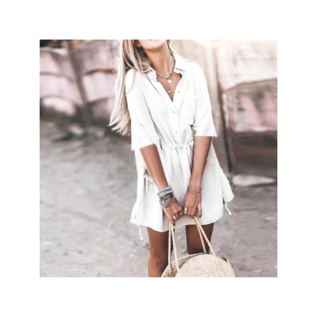 The Dezzy Factory Oversized blouse jurk | wit 2400201 large