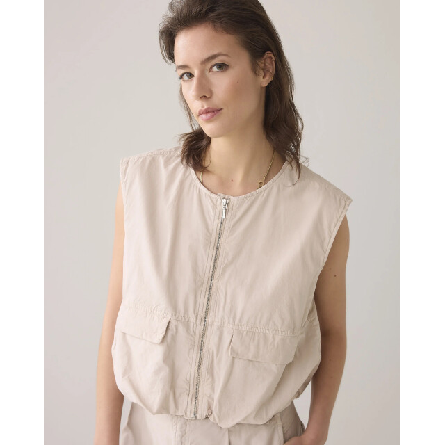 Summum 9s134-12193 702 gilet summer plain weave pebblebeige 9s134-12193 702 large