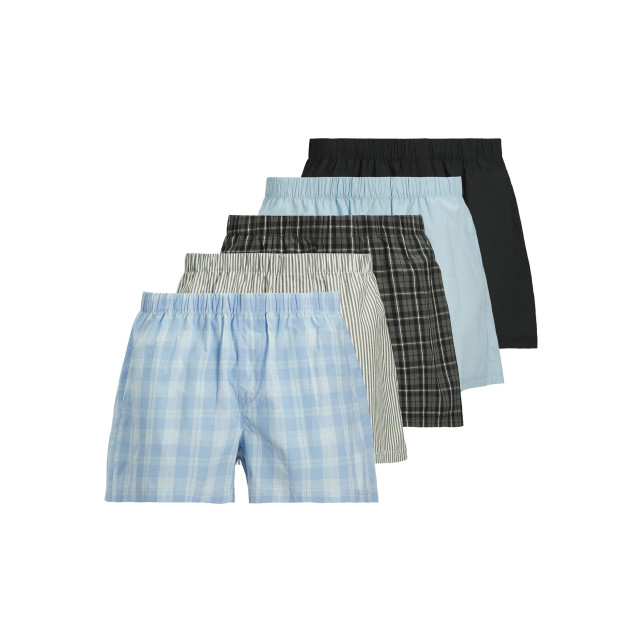 Jack & Jones Heren wijde boxershorts geweven katoen jacmilano 5-pack 12281679-Poppy Seed large