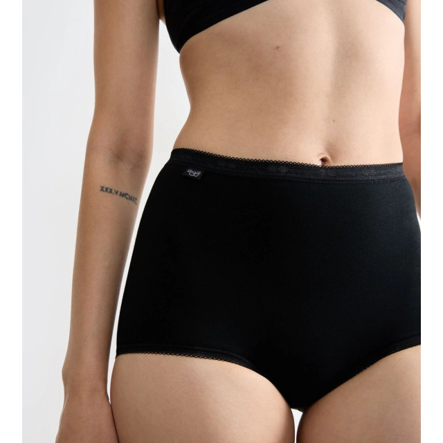 Sloggi Basic+ maxi 4-pack zwart Sloggi Dames Basic+ Maxi 4 pack 10028378 0004 large