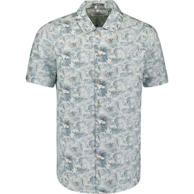 No Excess Shirt short sleeve allover printed blue 27440335-030 large
