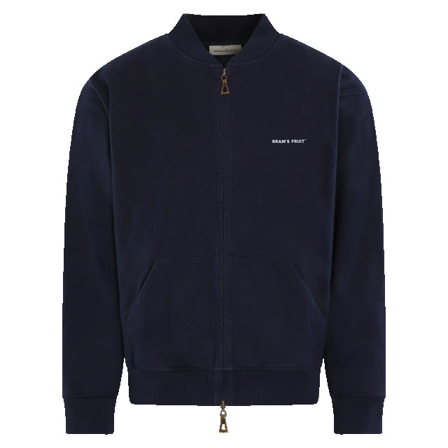 Bram's Fruit Heren eyelett zip up 653-Navy large