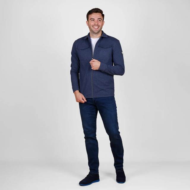 Q1905 Overshirt hattem donker melange QM2343340-670-1 large