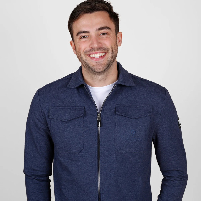 Q1905 Overshirt hattem donker melange QM2343340-670-1 large