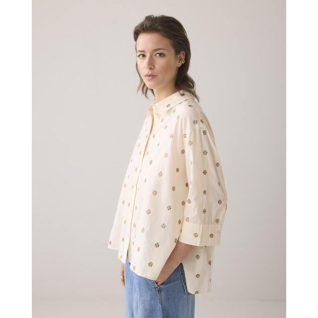 Summum 3/4 sleeve blouse scattered emboideryy 2s3054-11624 2s3054-11624 large