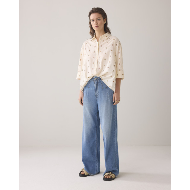 Summum 3/4 sleeve blouse scattered emboideryy 2s3054-11624 2s3054-11624 large