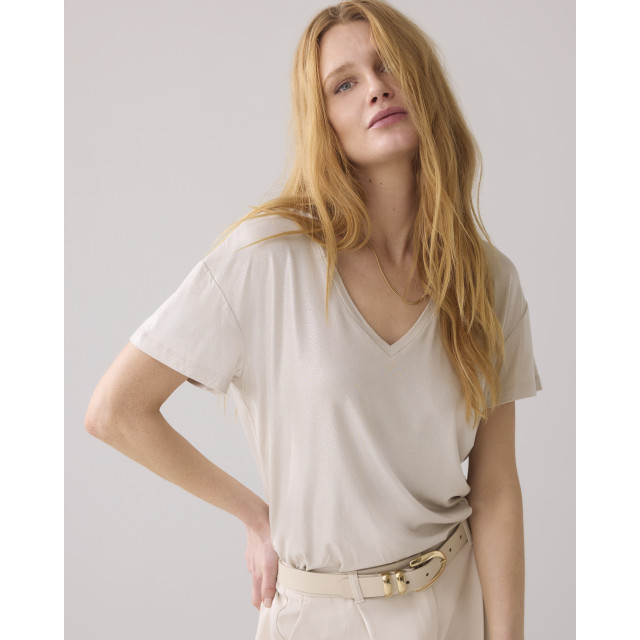 Summum V-neck top metallic coated jersey 3s4887-30545 3s4887-30545 large