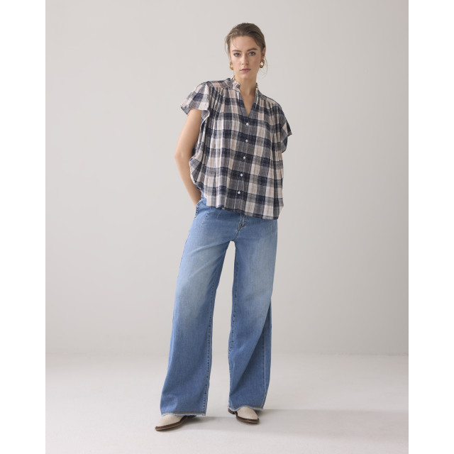 Summum Sleeveless blouse crinkle check 2s3276-12217 2s3276-12217 large