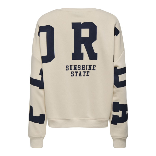 Only onlsweat l/s back/sleeve print swt 15356793 birch 06721.198.0034 large