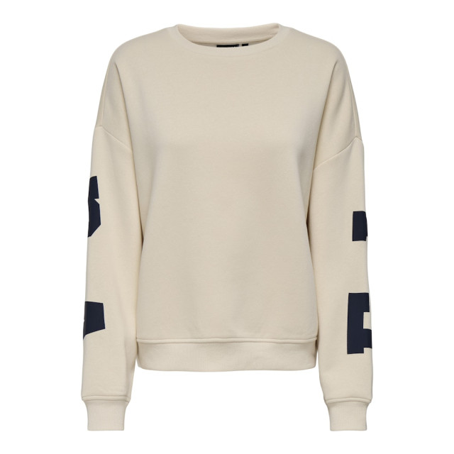 Only onlsweat l/s back/sleeve print swt 15356793 birch 06721.198.0034 large