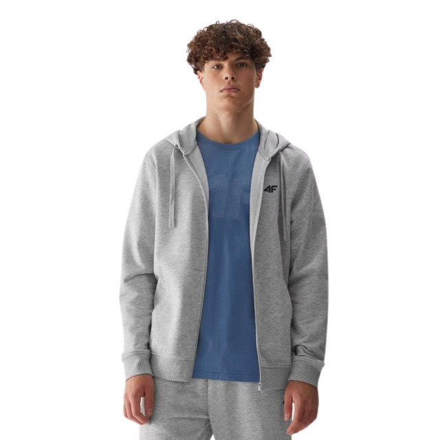 4F Heren m0951 full zip hoodie UTMR2033_lightgreymelange large