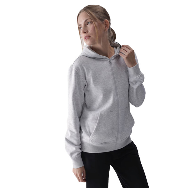 4F Dames wmm00tswsf1467 hoodie met volledige rits UTMR2035_lightgreymelange large