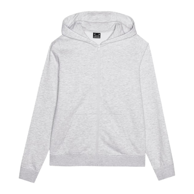 4F Dames wmm00tswsf1467 hoodie met volledige rits UTMR2035_lightgreymelange large