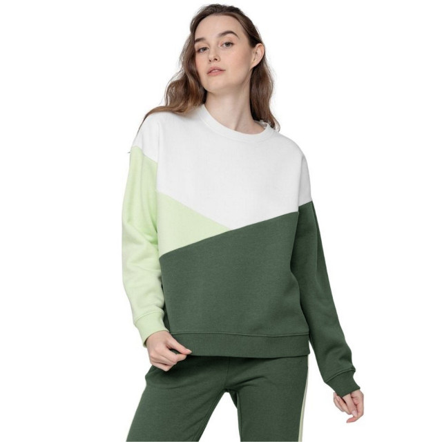 4F Dames h4l22 bld013 sweatshirt UTMR1686_whitegreengrey large