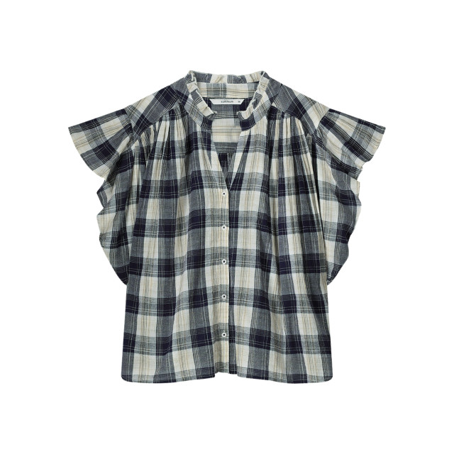 Summum Sleeveless blouse crinkle check 2s3276-12217 2s3276-12217 large