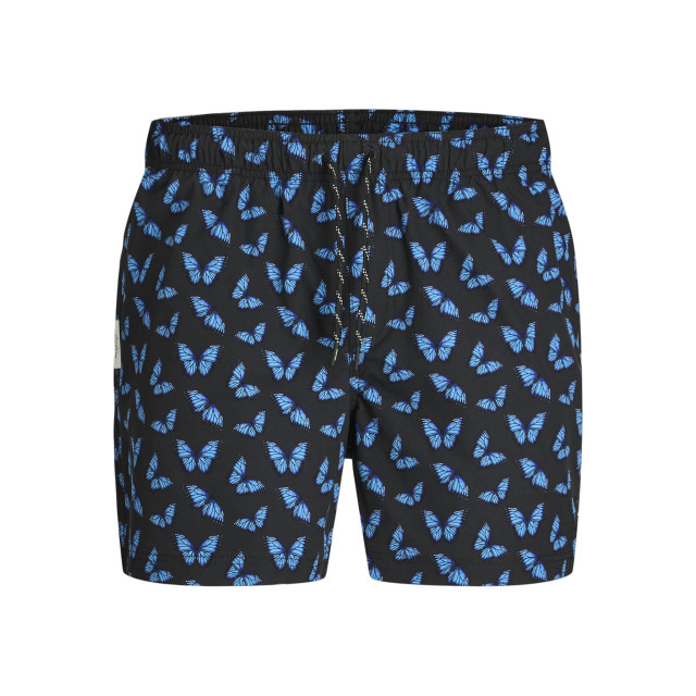Jack & Jones Heren zwemshort jpstmaui vlinders print zwart 12272809-Black large