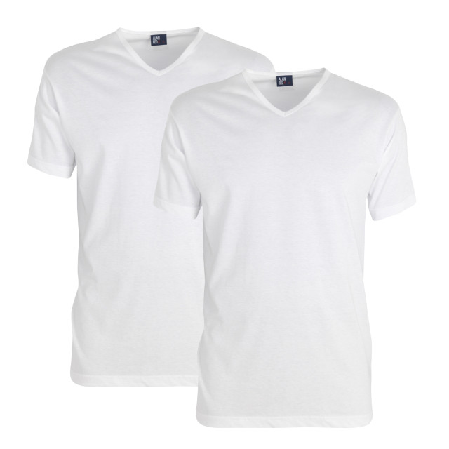 Alan Red Heren ondershirt vermont stretch t-shirt v-hals 2-pack AR-6671/201 large