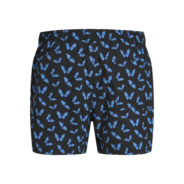 Jack & Jones Heren zwemshort jpstmaui vlinders print zwart 12272809-Black large