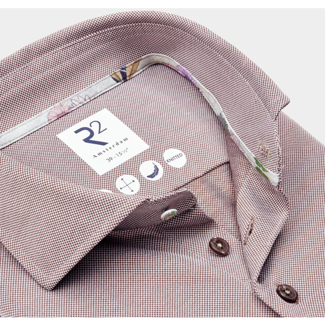 R2 Amsterdam Casual hemd lange mouw solid japanese knitted 128.wsp.001/041 184361 large