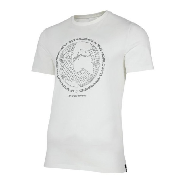 4F Heren h4z22 tsm026 globe t-shirt UTMR1227_white large