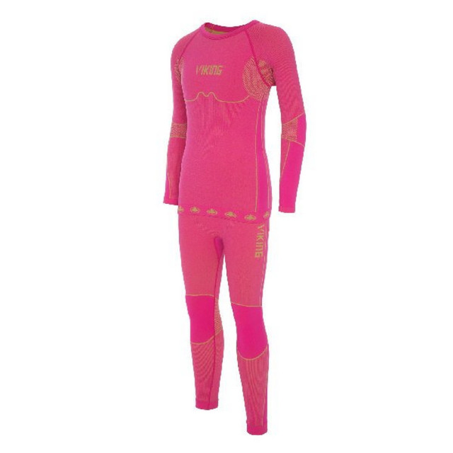 Viking Riko thermische onderlagen voor kinderen/kids UTMR915_pink large