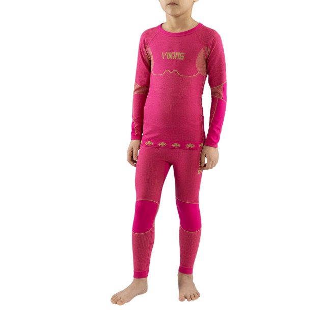 Viking Riko thermische onderlagen voor kinderen/kids UTMR915_pink large