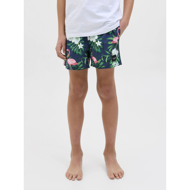 Jack & Jones Jongens zwemshort jpstmaui gebloemde flamingo print 12273843-Navy Blazer large