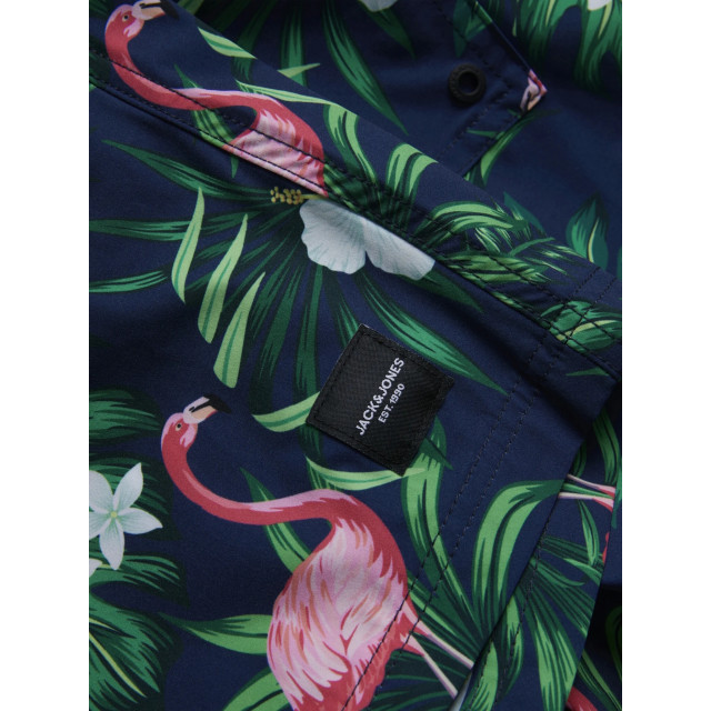 Jack & Jones Jongens zwemshort jpstmaui gebloemde flamingo print 12273843-Navy Blazer large