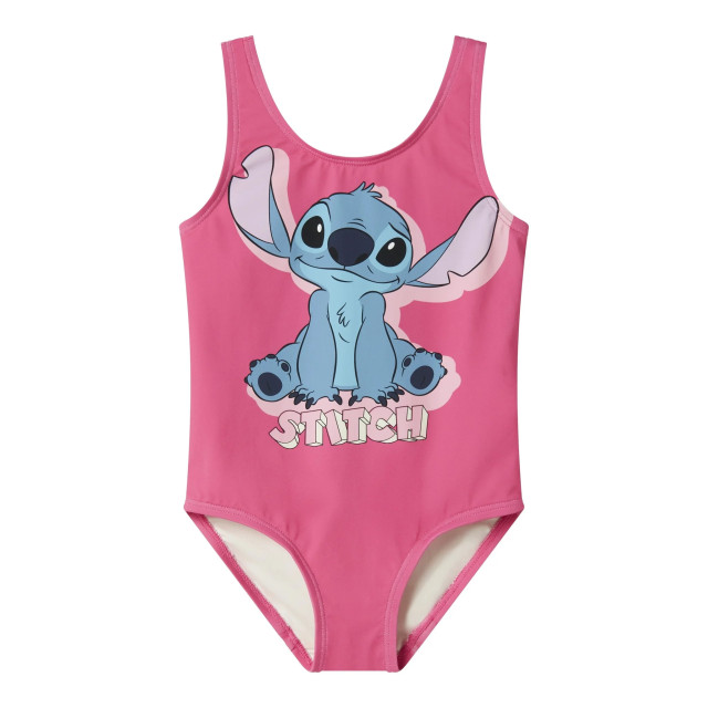 Name It Meisjes badpak nmfmodina stitch ronde hals karmijn 13239640-Carmine Rose large