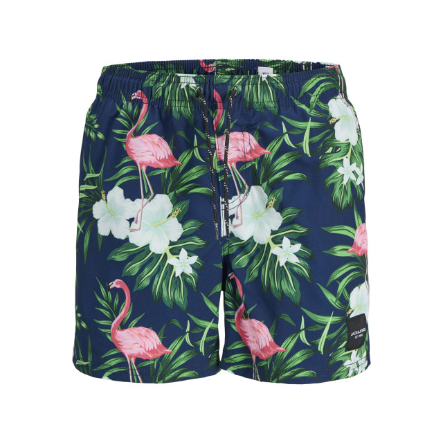 Jack & Jones Jongens zwemshort jpstmaui gebloemde flamingo print 12273843-Navy Blazer large
