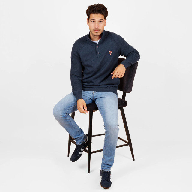 Q1905 Trui oldehove jeans melange QM2344627-627-1 large