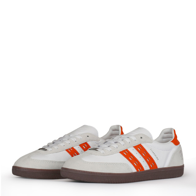 Q1905 Sneaker titanium wit/oranje QM1243549-000-2 large