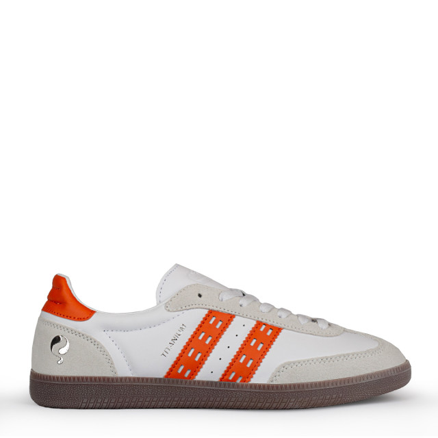 Q1905 Sneaker titanium wit/oranje QM1243549-000-2 large