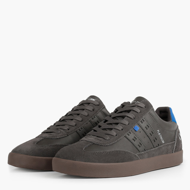 Q1905 Sneaker platinum middengrijs/koningsblauw QM1244616-117-1 large