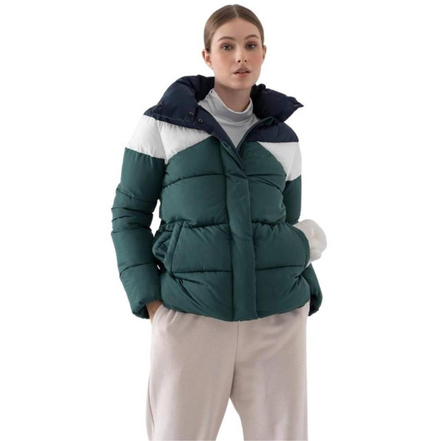 4F Dames h4z21 gewatteerde jas UTMR2282_darkgreen large 4F Dames h4z21 gewatteerde jas UTMR2282_darkgreen large