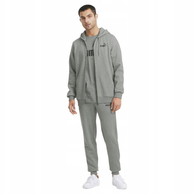 Puma Heren ess logo full zip hoodie UTMR622_grey large