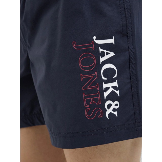 Jack & Jones Heren zwemshort jpstmaui double logo effen donkerblauw 12272799-Navy Blazer large