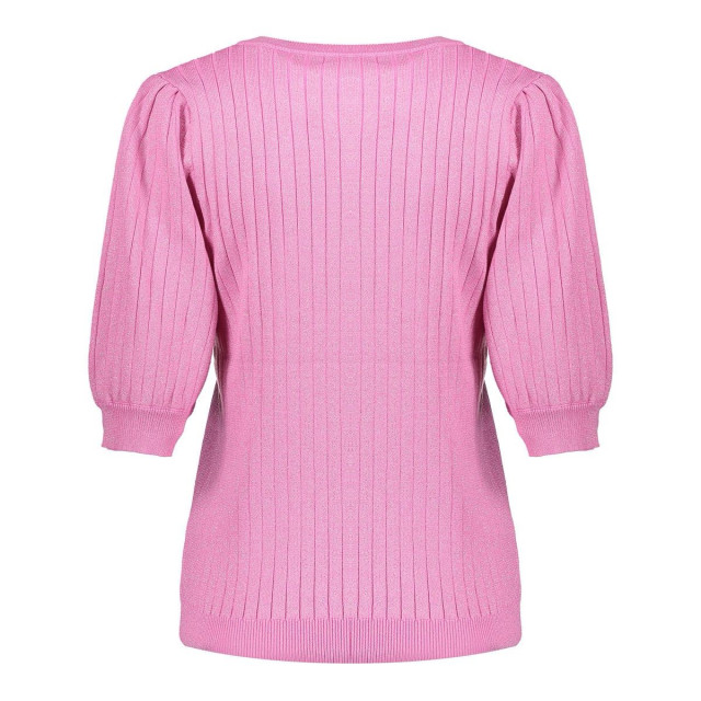 Geisha Pullover rib short sleeves lurex pink 4219.64.0003 large