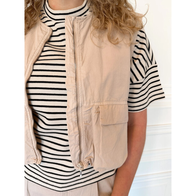 Summum 9s134-12193 702 gilet summer plain weave pebblebeige 9s134-12193 702 large