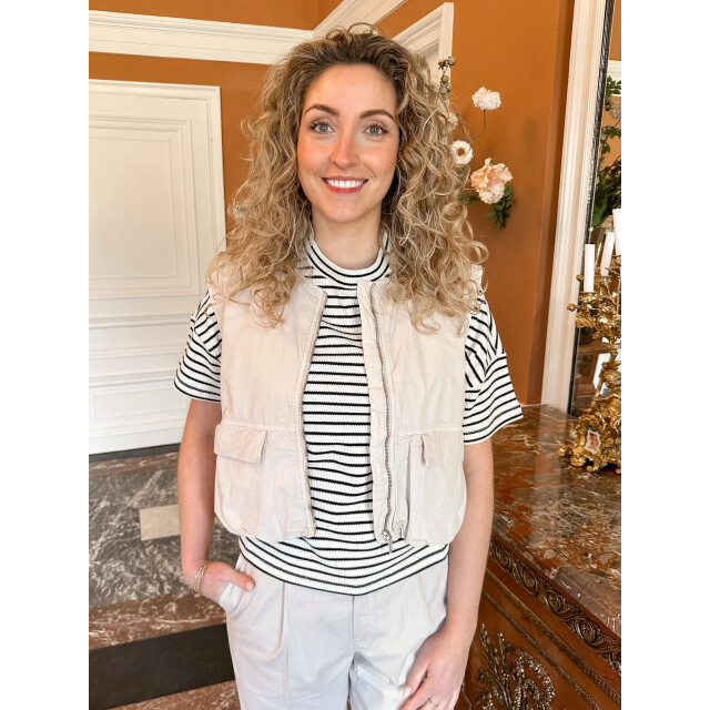 Summum 9s134-12193 702 gilet summer plain weave pebblebeige 9s134-12193 702 large