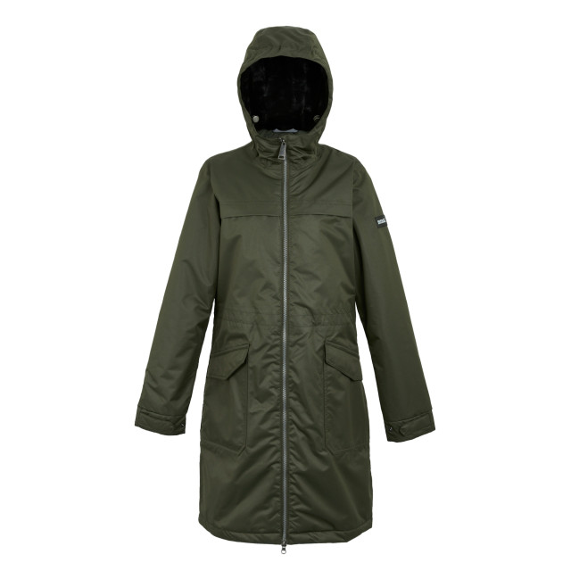 Regatta Dames romine ii waterdichte jas UTRG11265_darkkhakiblack large