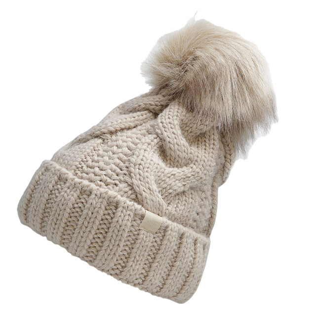 4F Dames gebreide bobble muts UTMR321_pink large
