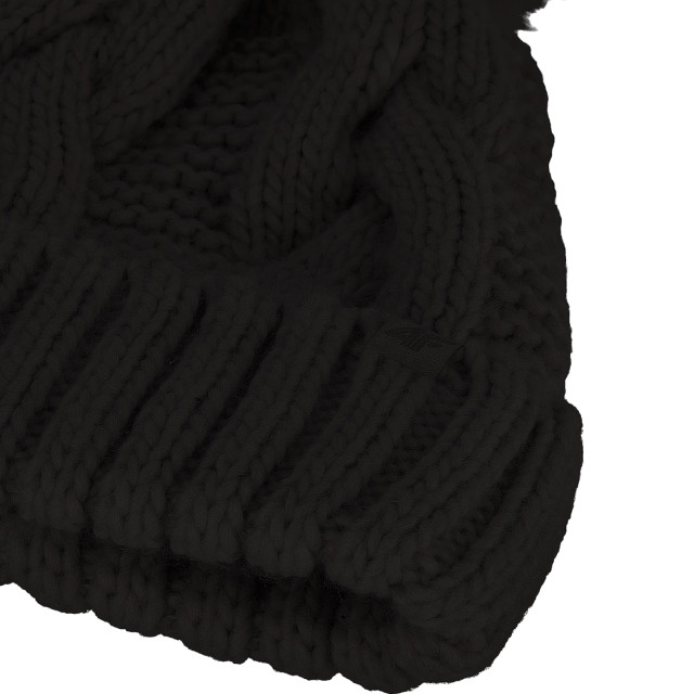 4F Dames gebreide bobble muts UTMR321_black large
