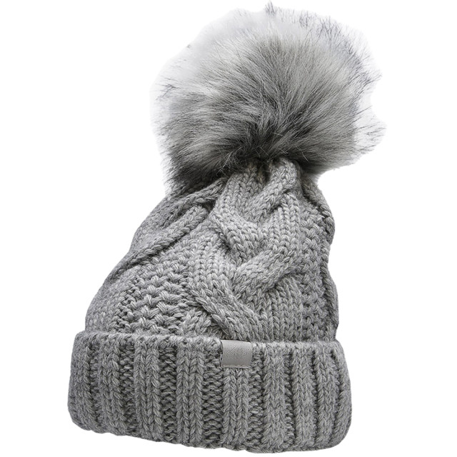 4F Dames gebreide bobble muts UTMR321_grey large